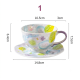 Floral Porcelain Mug & Saucer 240 ml